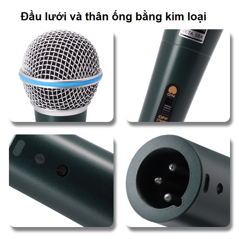 Micro có dây BETA 58A vỏ kim loại Jack 6.5mm